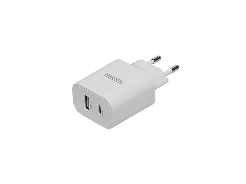 Carregador Turbo 20w 2 Entradas Usb + C Taschibra