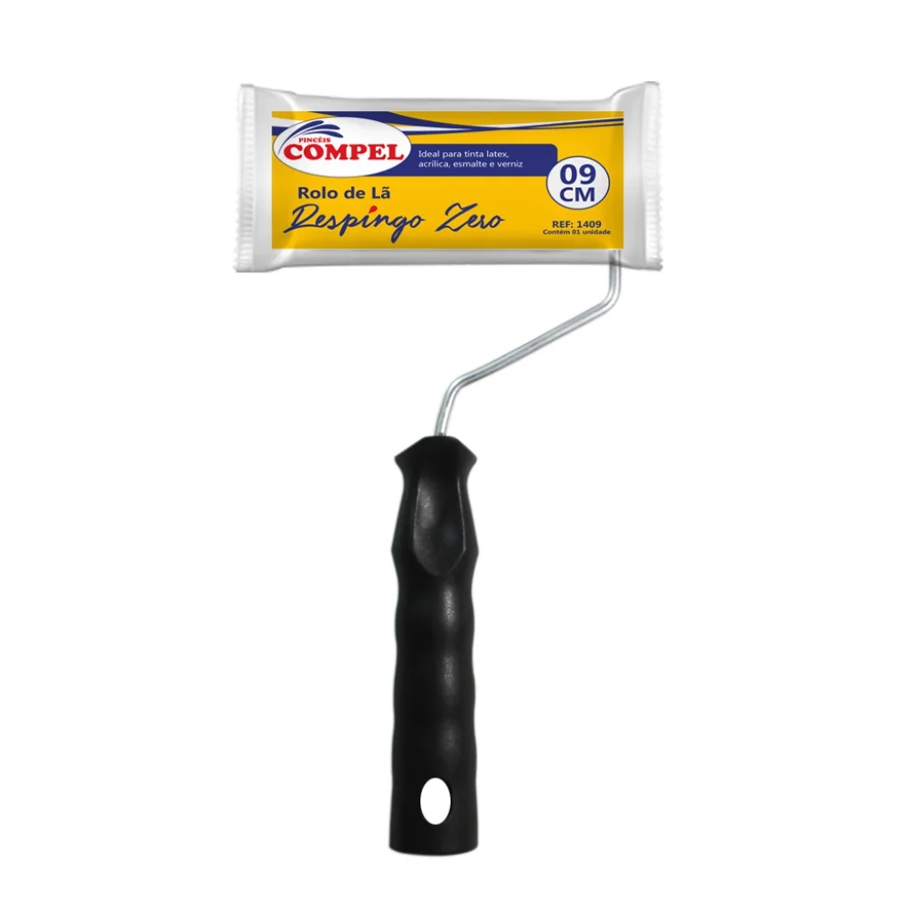 ROLO RESPINGO ZERO 09CM C/ SUPORTE COMPEL
