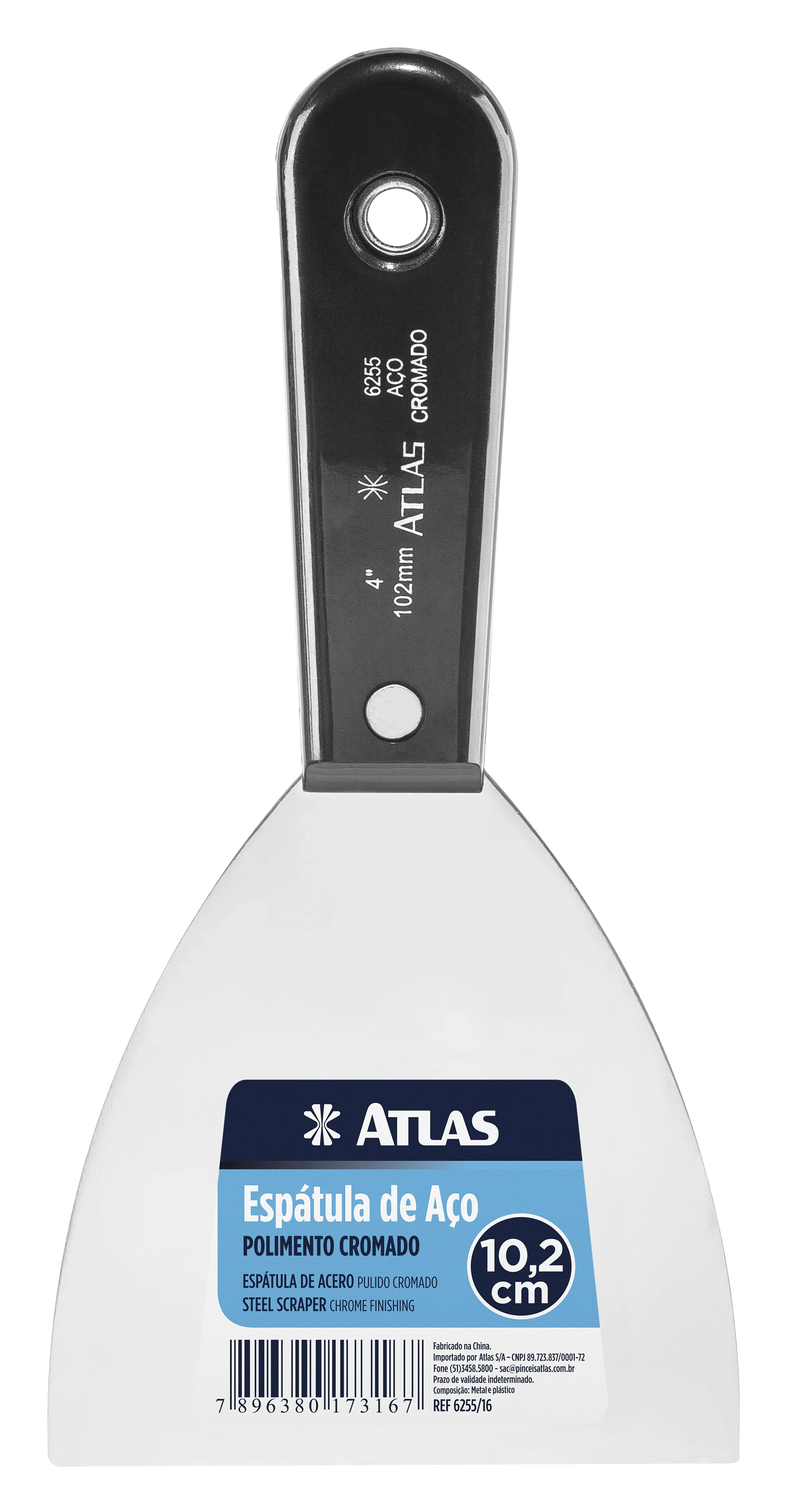 ESPATULA ACO CROMADO 10.2CM-6255/16 ATLAS