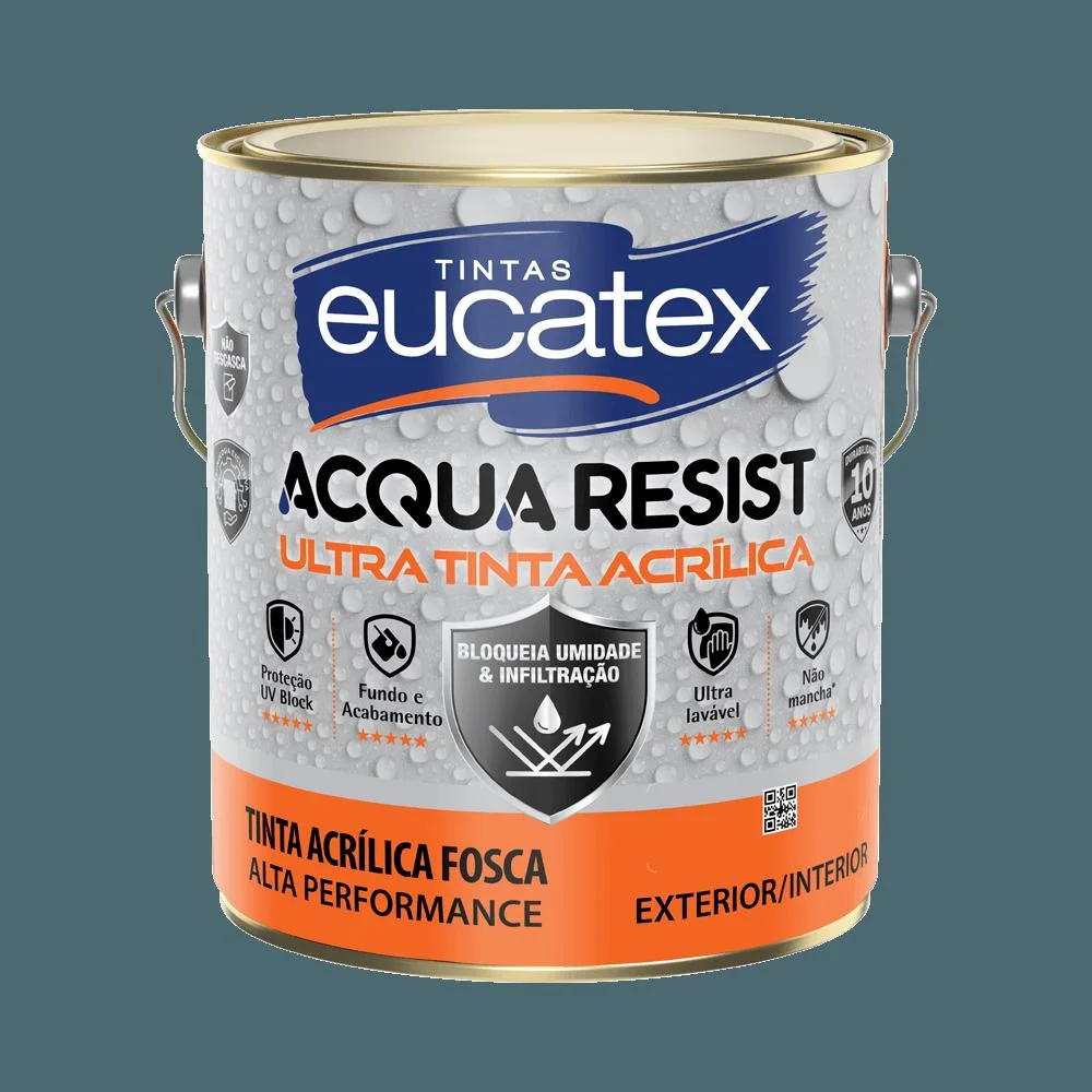TINTA ACQUA RESIST 3,6L BRANCO FOSCO EUCATEX