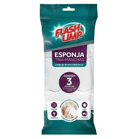 ESPONJA MAGIA C/3 UND ESP7757-3 FLASH LIMP