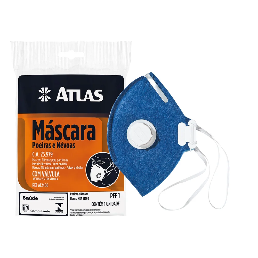 MASCARA DE FELTRO C/VALVULA AT2400 ATLAS