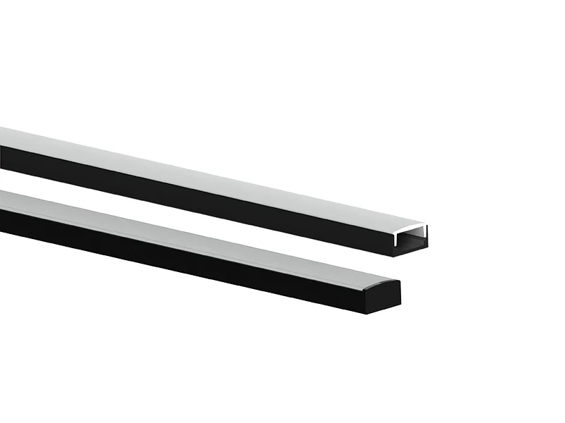 Perfil Led Sobrepor Sope 16x9 Preto Fosco Taschibra