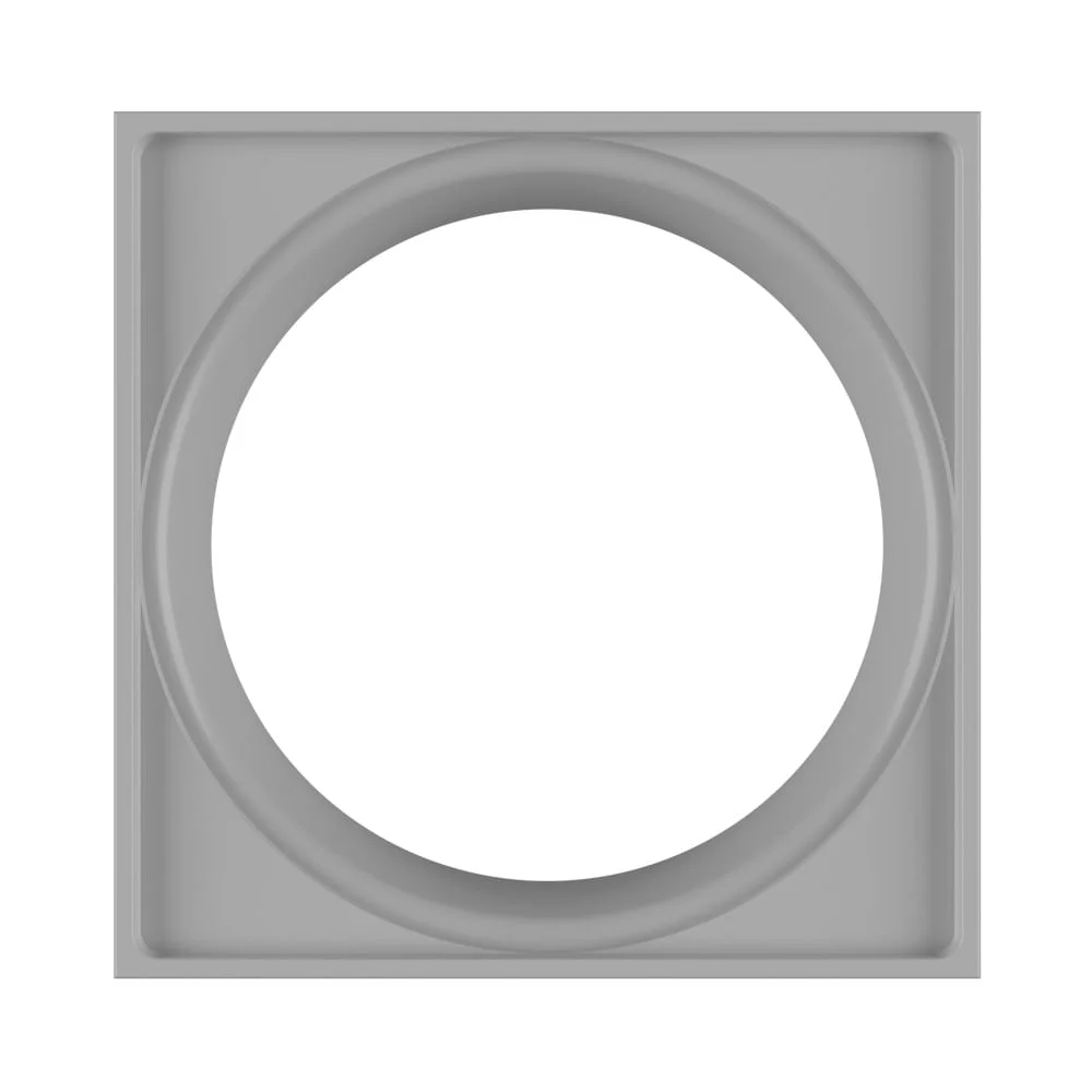Porta Grelha Quadrada Cinza 100mm PG14 Astra
