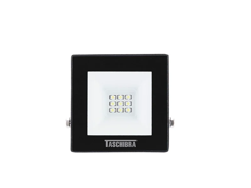 Refletor LED 10W 3000K Preto Taschibra