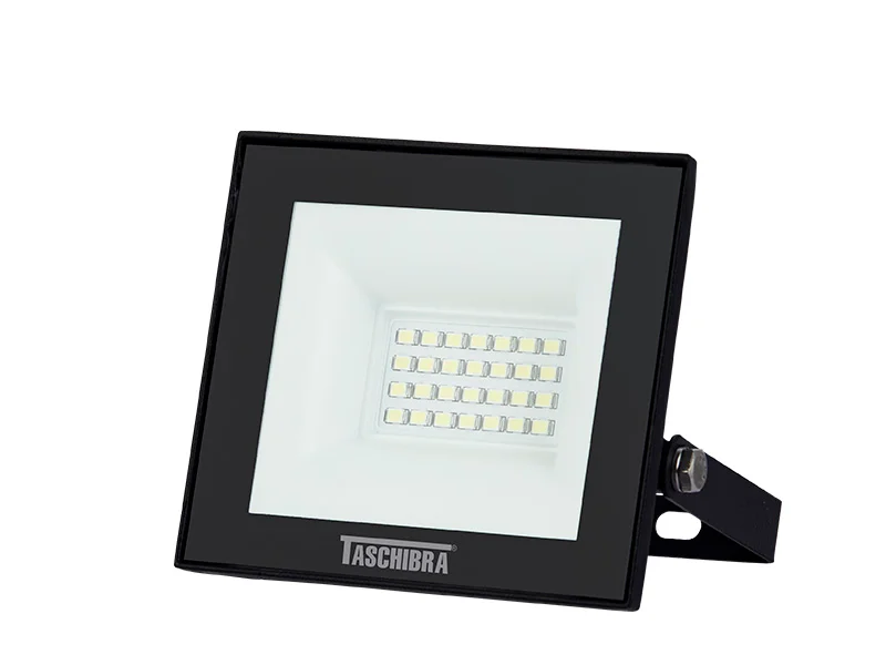 Refletor Led 30w 3000k Preto Taschibra