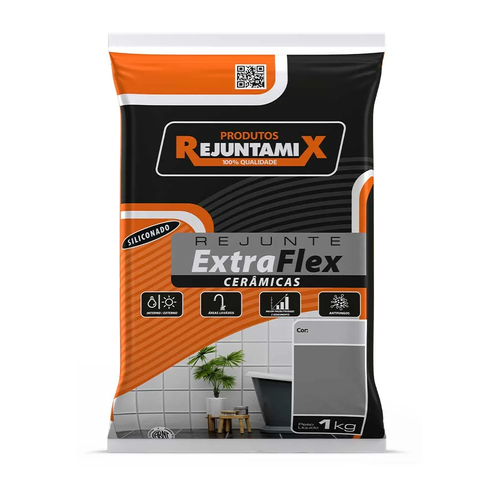 Rejunte ExtraFlex 1kg Branco Rejuntamix